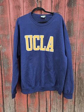 UCLA Navy Crewneck Sweatshirt with Yellow Lettering